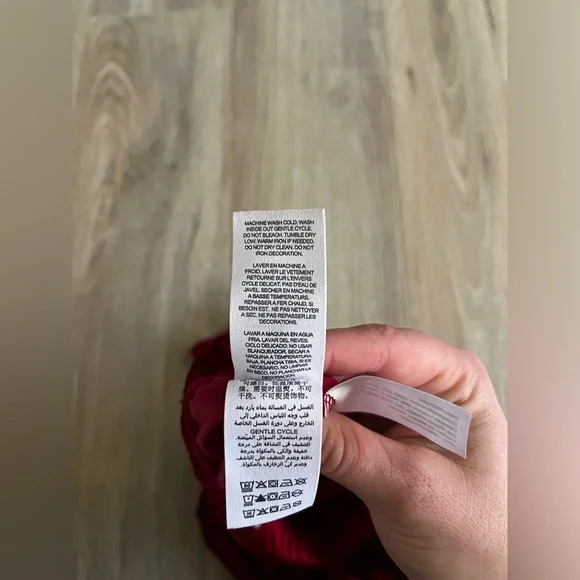 Peek Baby Red Velour Pants - Size 12-18 months - Picture 4 of 5